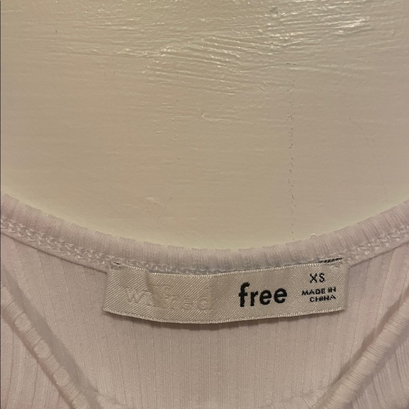 Aritzia Wilfred Free Leila White Ribbed Long Sleeve Bodysuit - Picture 6 of 8